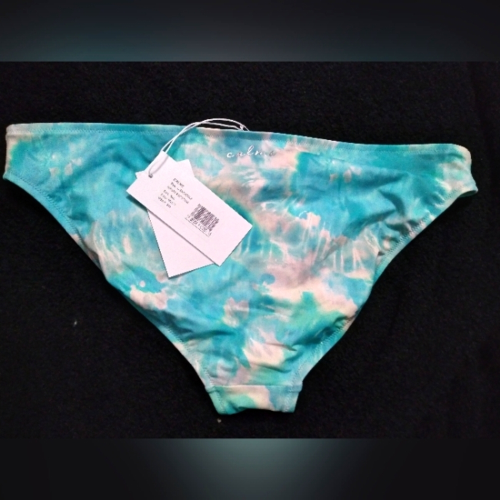 NWT Johnny Was Calme Watercolor Hipster Bikini Bottom Aqua  Keys XXL View 2